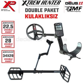 Resim xp dedektör XP Xtrem Hunter Dedektör - DOUBLE PAKET ( KULAKLIKSIZ ) Altın Ve Define Dedektörü 