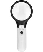 Resim Kangvka El Tutulu 3 Led Işıklandırmalı Büyütec, İki Lensli 2.5x-45x Büyütme Oranı, Güneş/plastik Malzeme, Taşınabilir Kullanim Siyah/beyaz Mosquito 