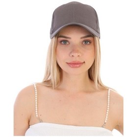 Resim Unisex Ayarlanabilir Spor Koyu Gri Basic Şapka Koyu Gri 