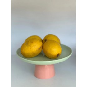 Resim Megg Rengarenk Soft Mint Yeşili Yavru Ağzı Ayaklı Meyvelik Sunum Kasesi Kek Standı 