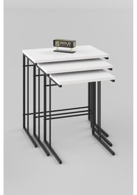 Resim Zigon Sehpa Solo Krem Beyaz 