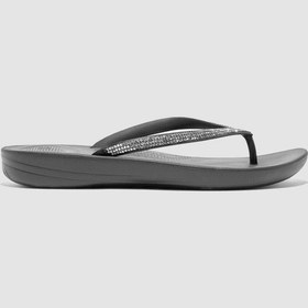Resim Fitflop Iqushıon Sparkle R08 Siyah Kadın Parmak Arası Terlik Siyah 