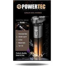 Resim Powertec TR-440 Şarjlı Tıraş Makinesi 