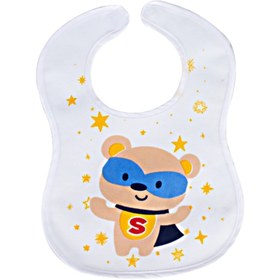 Resim Sevi Bebe Cırtlı Havlu Mama Önlüğü Art-17 Süper Ayı 
