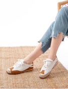 Resim Rs-02 Taba Garni İnce Taban Günlük Spor Ayakkabı Beyaz 