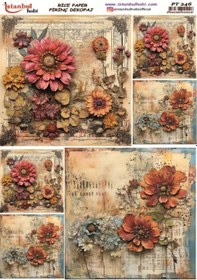 Resim Pirinç Dekopaj Kağıdı 30x42cm Pt-246 Çiçek 