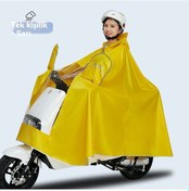 Resim Elektrikli Scooter Ve Motosiklet İçin Kadın Erkek Tek/çift Kişilik Uzun Yağmurluk Parka, Fırtına Geçirmez Sürüş Ponçosu Açık Yeşil 