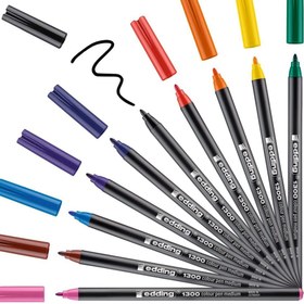 Resim salesalbutik 1300 keçeli kalem - çok renkli - 10 kalem - 2 mm yuvarlak uç 