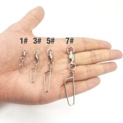 Resim 25 adet Yüksek Dayanıklılıkta Paslanmaz Çelik Balıkçılık Dönerleri - Top Rulmanlı, Korozif Dirençli Boru Dönerleri, Tatlı Su ve Tuzlu Su Balıkçılığı için, Çeşitli Boyutlar (1#-7#), Balıkçılık Aksesuarları|Yüksek Dayanıklılıkta Döner|Dayanıklı Balıkçılık Gears 