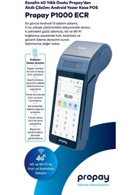 Resim propay P1000 Ecr Android Yazarkasa Pos 4g ve Wifi (Kurulup Kargoya Verilir 