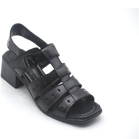 Resim Venüs 24381407 Kadın Deri Sandalet Siyah - Bej 