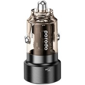 Resim porodo 75W Şeffaf Çift Portlu Araç Şarj Cihazı PD 45W QC 30W Uyumlu 