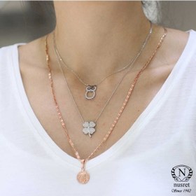 Resim 925 Ayar Rose Gümüş Iskender Madalyon Kolye 204409854 