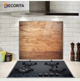 Resim Decorita Ahşap Görünümlü | Cam Ocak Arkası Koruyucu | 52cm x 60cm 