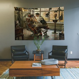 Resim Steampunk Dentist Office Duvar Örtüsü - 160 cm x 220 cm 