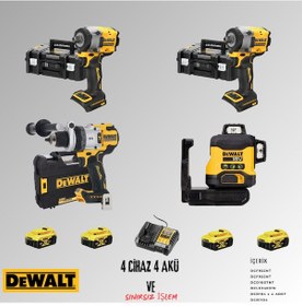 Resim Dewalt DCF922NT + DCF922NT + DCD1007NT + DCLE34031N 4 Adet 5 Amper Akü + Şarj Aleti Set 