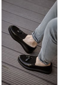 Resim Ch002 Rst Loafer Verniciata Erkek Ayakkabı Sıyah Siyah 
