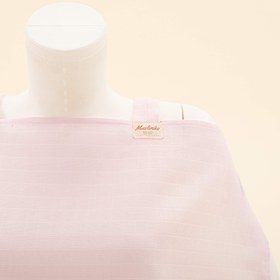 Resim Çift Katlı Muslin Emzirme Önlüğü - Bebe Pembe Muslin 