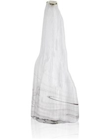 Resim Setabıanca El Yapımı Dağ Şeklinde Cam Vazo İnce Beyaz 