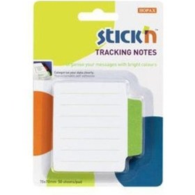 Resim Hopax Stickn 21486 Yapışkanlı Not Kağıdı Çizgili 50 Yaprak 70x70 Mm Beyaz Yeşil 