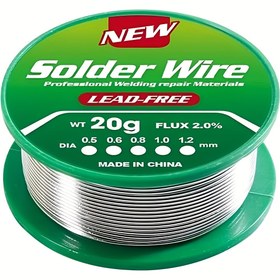 Resim Flux lehim, kurşunsuz rosin çekirdekli lehim teli, elektronik kurşunsuz lehim teli, Sn99.3-Cu0.7, tel çapı 0.6/0.8/1.0mm, %2.0 flux içeriği, tamir, elektrik kaynak ve DIY için 