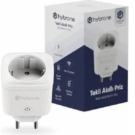 Resim Hybone Akım Korumalı Wi-Fi Akıllı Priz 16 Amper Enerji İzleme Çocuk Kilidi Uygulama ile Uzaktan Kontrol 