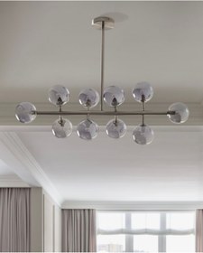 Resim Art Galata Özel Tasarım Salon Avizesi 10 bal rengi glop cam 