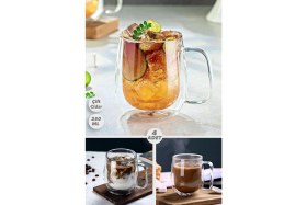 Resim Mis Kitchen 6 Adet Çift Cidarlı Kahve Kupası Nescafe, Latte, Filtre Kahve, Bitki Çayı Kupası 250 ml 