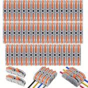Resim 50 adet Kolu Kablo Bağlayıcıları, Hızlı Montaj Tipi Bağlayıcılar, Elektrikli Kablo Kelepçeleri, 4 Mm² Konduktör Kelepçesi Bağlantı Kelepçeleri, Serbest Birleştirilebilir 