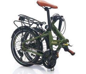 Resim Carraro Flexi 121D 350H 20" 21-V Md Mat Haki-Yeşil-Siyah Katlanır Bisiklet 