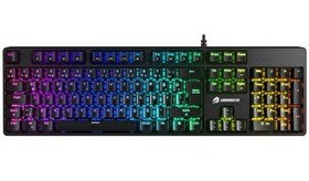 Resim GameBooster G24B Enigma Rainbow Aydınlatmalı Red Switch Mekanik Siyah Oyun Klavyesi 
