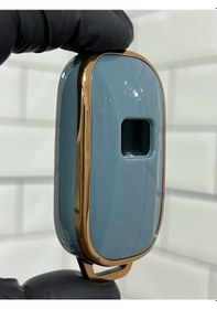 Resim Yeni Honda Civic Crv Hrv Accord Smart Uyumlu Anahtar Kılıfı Gri - Gold 