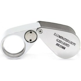 Resim Kontrol. için Özel Kutulu Metal Işıklı Lup 30X21 