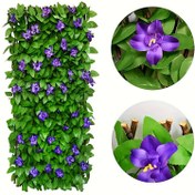 Resim Genişletilebilir Yapay Sarmısak ve Orkide Gizlilik Çit Ekranı - Gerçekçi Yeşillik ve Mor Çiçekler Tasarımı, Dış Mekan Bahçesi için Ahşap Çit, Düğün Dekoru, Elektrik Gerektirmez, Kolay Kurulum, Dekoratif Bahçe Çiti, Düğün Yeşillikleri, Doğal Görünüm Çiti, Ahşap Yapı 