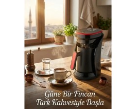 Resim Teknodayım Bol Köpüklü Türk Kahvesi Makinesi Sesli Ikaz ve Otomatik Kapanma Özellikli 