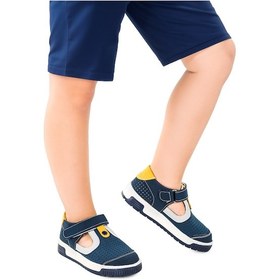 Resim Kiko Kids Erkek Çocuk Günlük Ayakkabı Arz 2319 Petrol - Sarı 