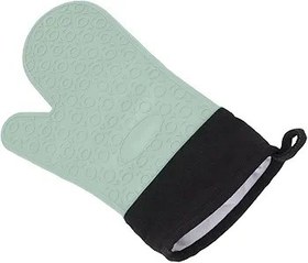 Resim Nikou Silikon Fırın Eldiveni Kaymaz Mutfak Pişirme Eldiveni Yüksek Sıcaklığa Dayanıklı 2 Parmak Uzun (Yeşil) 