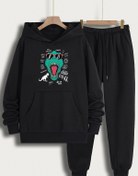 Resim uyguntarz Unisex T - Rex Baskılı Eşofman Takımı 