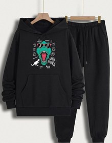 Resim uyguntarz Unisex T - Rex Baskılı Eşofman Takımı 