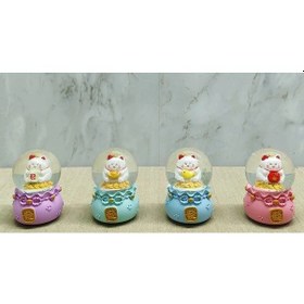 Resim Şans Kedisi Işıklı Kar Küresi Alk4914 01 