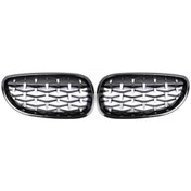 Resim Bmw 5 Serisi E60 2004-2009 Uyumlu Dıamond Panjur ( Böbrek ) Pıano Black 