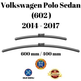 Resim Volkswagen Vw Polo Sedan 602 2014 2015 2016 2017 Uyumlu Ön Cam Silecek Süpürgesi Takımı 600/400mm Silbak 