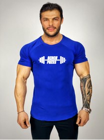 Resim Black İstanbul Bench Press Baskılı Fitness T-shirt 