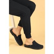 Resim Ceyo 9955-1 Jelli Anatomik Kışlık Ev İçi Erkek Terlik Siyah 