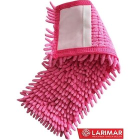 Resim Larimar Makarna Mop Mikrofiber Yedek Paspas Temizlik Bezleri 5'li 40 CM 