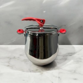 Resim Hascevher Esila Çelik 12 Lt Klasik Düdüklü Tencere Güveç Kırmızı 