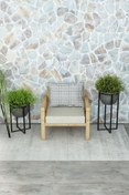 Resim woodwork antalya Rustik Tekli Ahşap Kanepe Natural Renk 