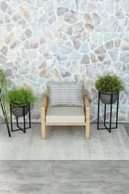 Resim woodwork antalya Rustik Tekli Ahşap Kanepe Natural Renk 