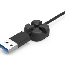 Resim Orıco Masaüstü Silikon Kablo Klipsi Düzenleyici Organizer Siyah 