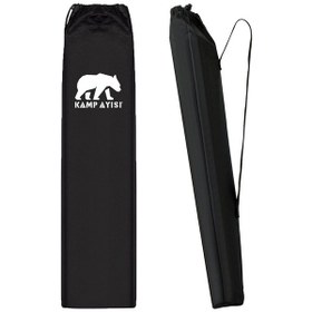 Resim Kamp Ayısı Geniş Model Alüminyum Katlanabilir Kamp Ve Piknik Masası, Çantalı, Siyah Siyah 